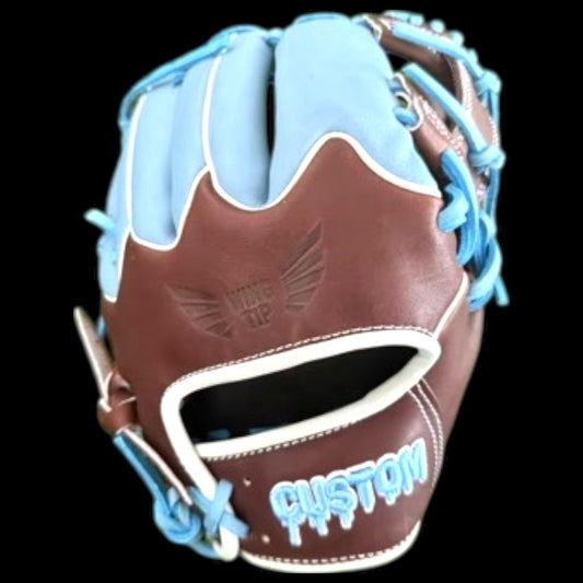 CUSTOM Wing Tip 11.5” I-Web Kip Baby Blue Brown Baseball Glove