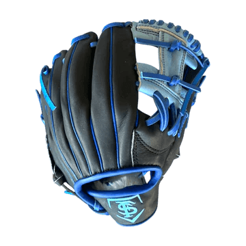 The Farm System Drip Series 11.5” Youth I-Web Baseball Glove Black Baby Blue